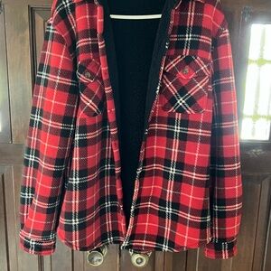 Red and Black Plaid Jacket